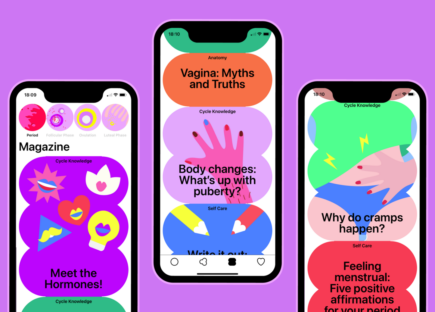 Herken signalen van je menstruatie in de Teena menstruatie tracker app