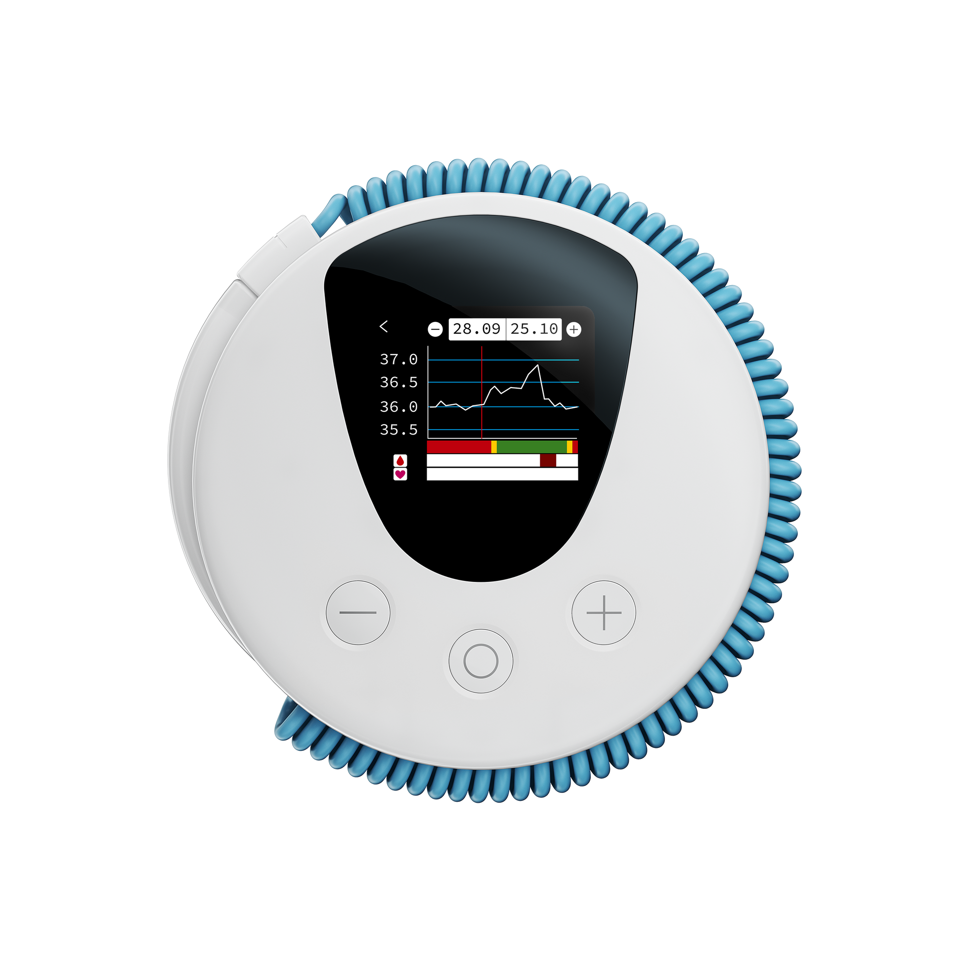 Ladycomp cyclus tracker voorkant met groot display en bedieningsknoppen